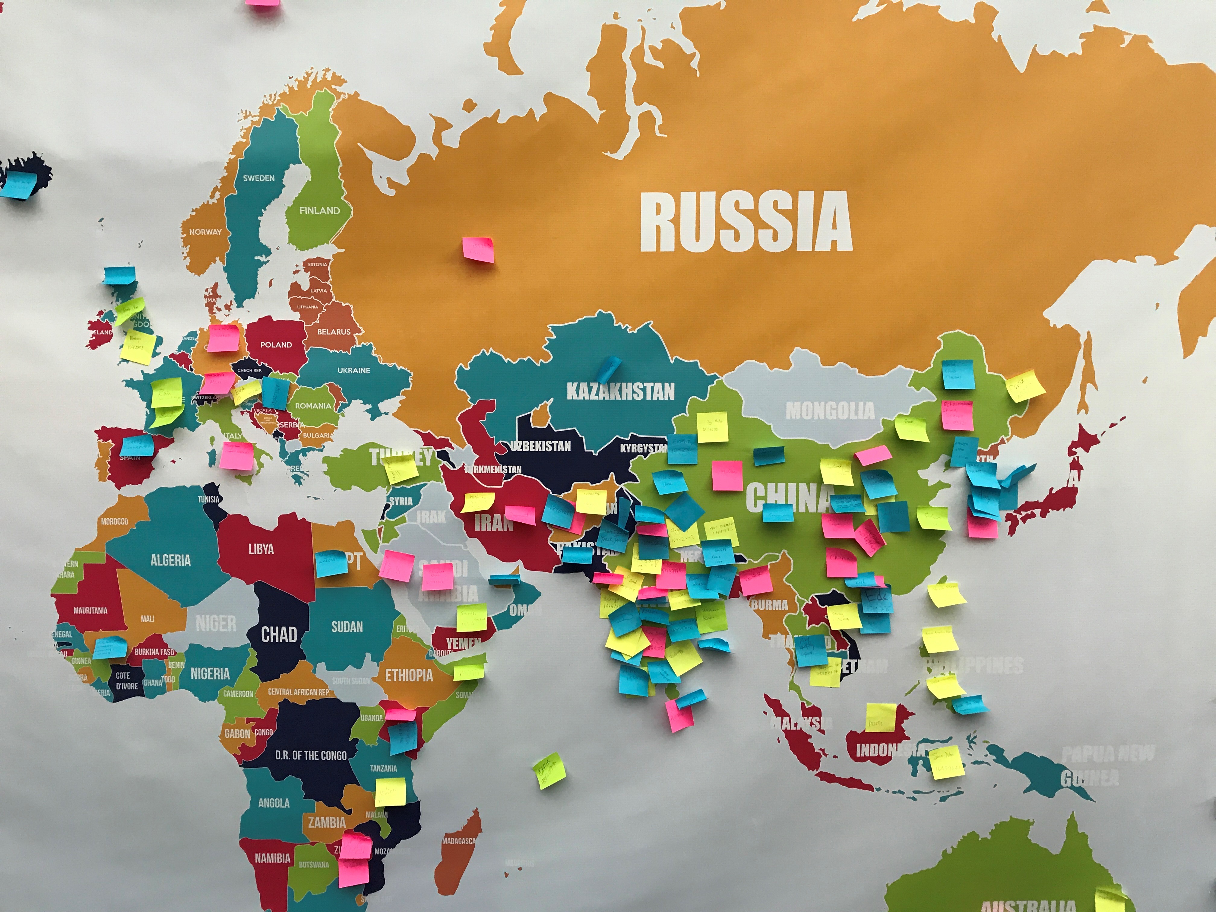 an interactive map from Culturefest 2017 shows where some of Wintec’s 1,725 international students come from.