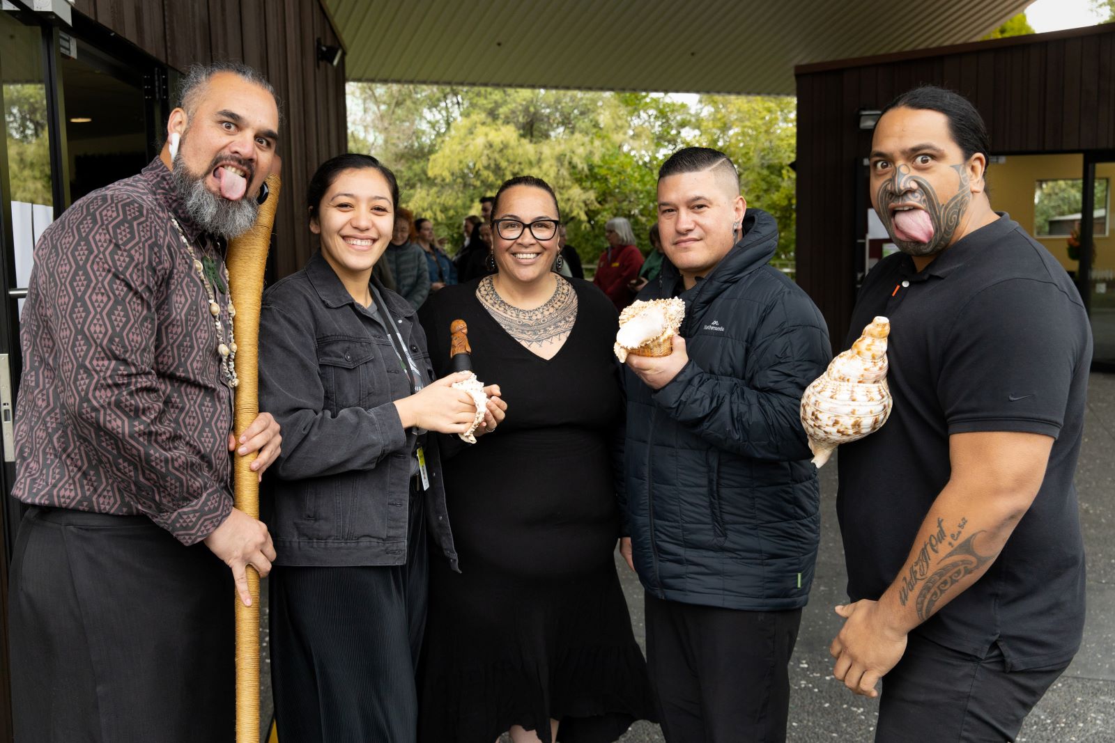 Horomona Horo (left) with Wintec Māori and Pasifika colleagues